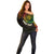 Personalised Vanuatu Off Shoulder Sweater Turtle Chest Tattoo Flag Color - Wonder Print Shop