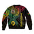 Personalised Vanuatu Sleeve Zip Bomber Jacket Turtle Chest Tattoo Flag Color - Wonder Print Shop