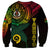 Personalised Vanuatu Sweatshirt Turtle Chest Tattoo Flag Color - Wonder Print Shop