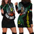 Personalised Vanuatu Hoodie Dress Turtle Chest Tattoo Flag Color - Penama - Wonder Print Shop