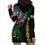 Personalised Vanuatu Hoodie Dress Turtle Chest Tattoo Flag Color - Penama - Wonder Print Shop