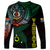 Personalised Vanuatu Long Sleeve Shirt Turtle Chest Tattoo Flag Color - Penama - Wonder Print Shop