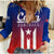 Personalised Cuba Baseball Gradient Color Flag Style Women Casual Shirt - Wonder Print Shop