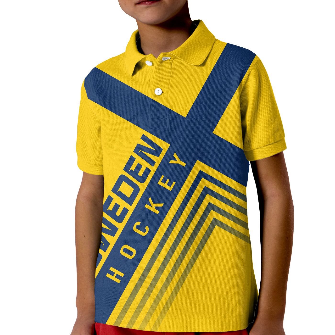 Sweden Ice Hockey Championship 2023 Three Crowns Polo Shirt for Kid - Wonder Print Shop