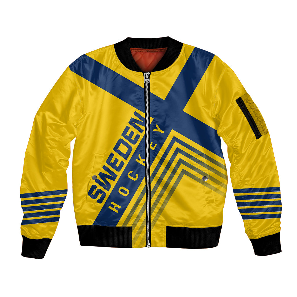 sweden-ice-hockey-championship-2023-three-crowns-sleeve-zip-bomber-jacket