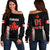 (Custom Personalised) Canada Cricket Off Shoulder Sweater Maple Leaf Unique Style - Black LT8 - Wonder Print Shop