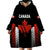 (Custom Personalised) Canada Cricket Wearable Blanket Hoodie Maple Leaf Unique Style - Black LT8 - Wonder Print Shop