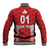 (Custom Personalised) Canada Cricket Baseball Jacket Maple Leaf Unique Style - Red LT8 - Wonder Print Shop