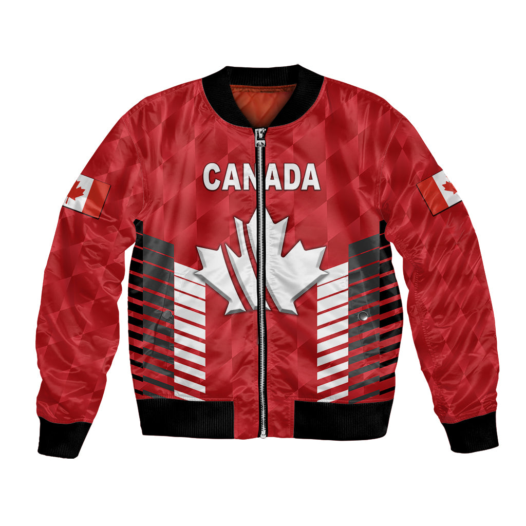 (Custom Personalised) Canada Cricket Bomber Jacket Maple Leaf Unique Style - Red LT8 - Wonder Print Shop