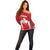 (Custom Personalised) Canada Cricket Off Shoulder Sweater Maple Leaf Unique Style - Red LT8 - Wonder Print Shop