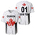 (Custom Personalised) Canada Cricket Baseball Jersey Maple Leaf Unique Style - White LT8 - Wonder Print Shop