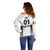 (Custom Personalised) Canada Cricket Off Shoulder Sweater Maple Leaf Unique Style - White LT8 - Wonder Print Shop