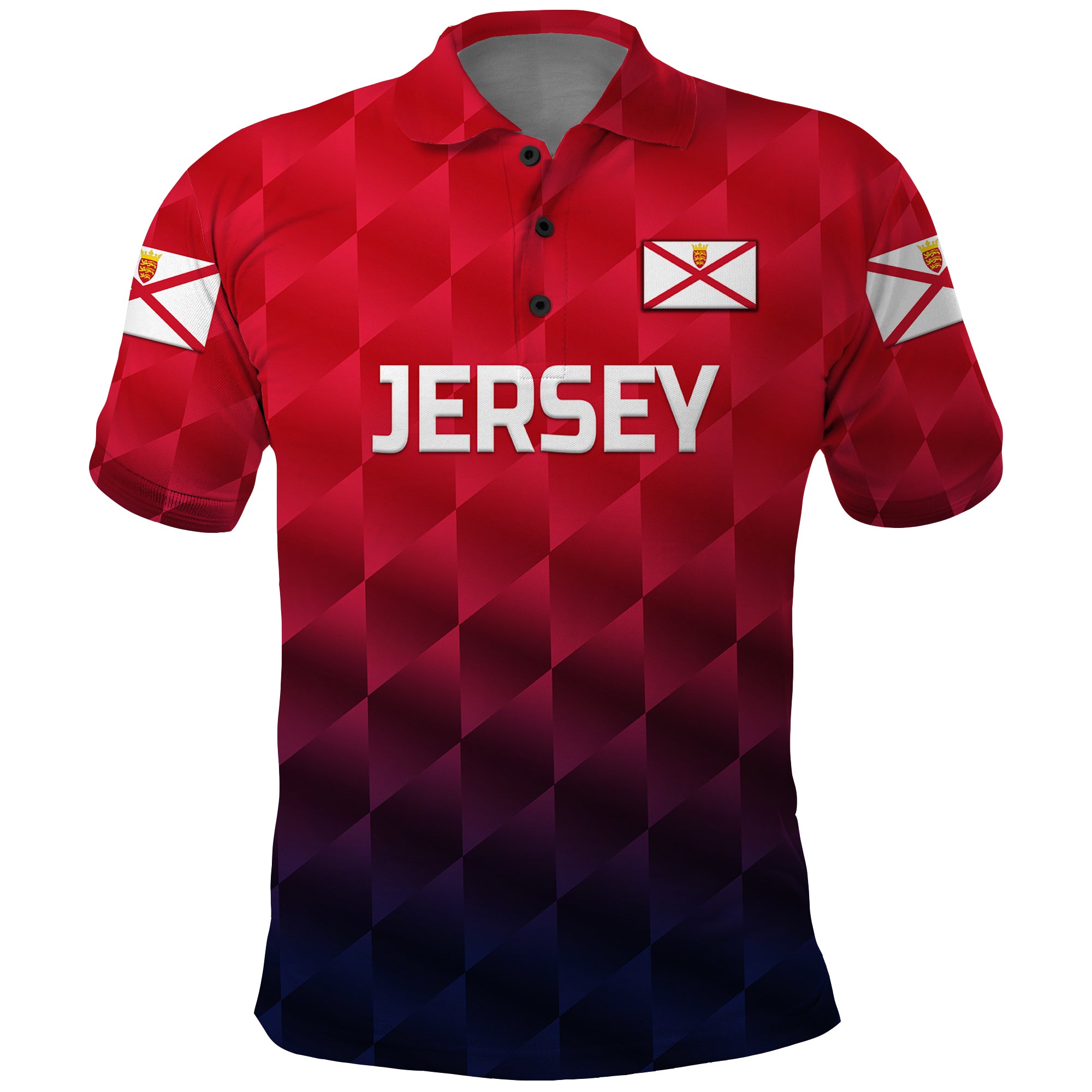 Custom The Bailiwick of Jersey Cricket Polo Shirt Unique Style Red NO.1 LT8 - Wonder Print Shop