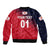 (Custom Personalised) The Bailiwick of Jersey Cricket Bomber Jacket Unique Style - Red NO.2 LT8 - Wonder Print Shop