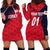 (Custom Personalised) The Bailiwick of Jersey Cricket Hoodie Dress Unique Style - Red NO.2 LT8 - Wonder Print Shop