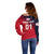 (Custom Personalised) The Bailiwick of Jersey Cricket Off Shoulder Sweater Unique Style - Red NO.2 LT8 - Wonder Print Shop