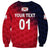 (Custom Personalised) The Bailiwick of Jersey Cricket Sweatshirt Unique Style - Red NO.2 LT8 - Wonder Print Shop