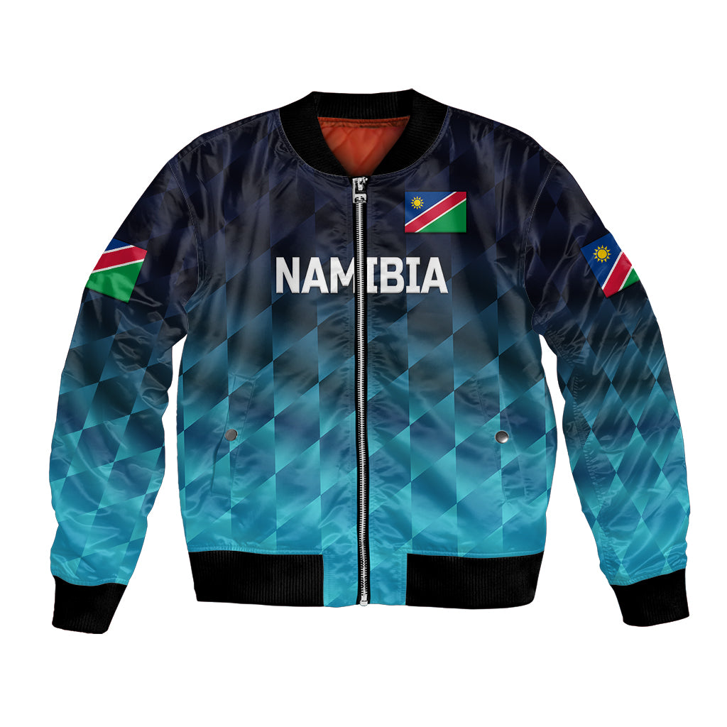 (Custom Personalised) Namibia Cricket Bomber Jacket Unique Style - Blue LT8 - Wonder Print Shop