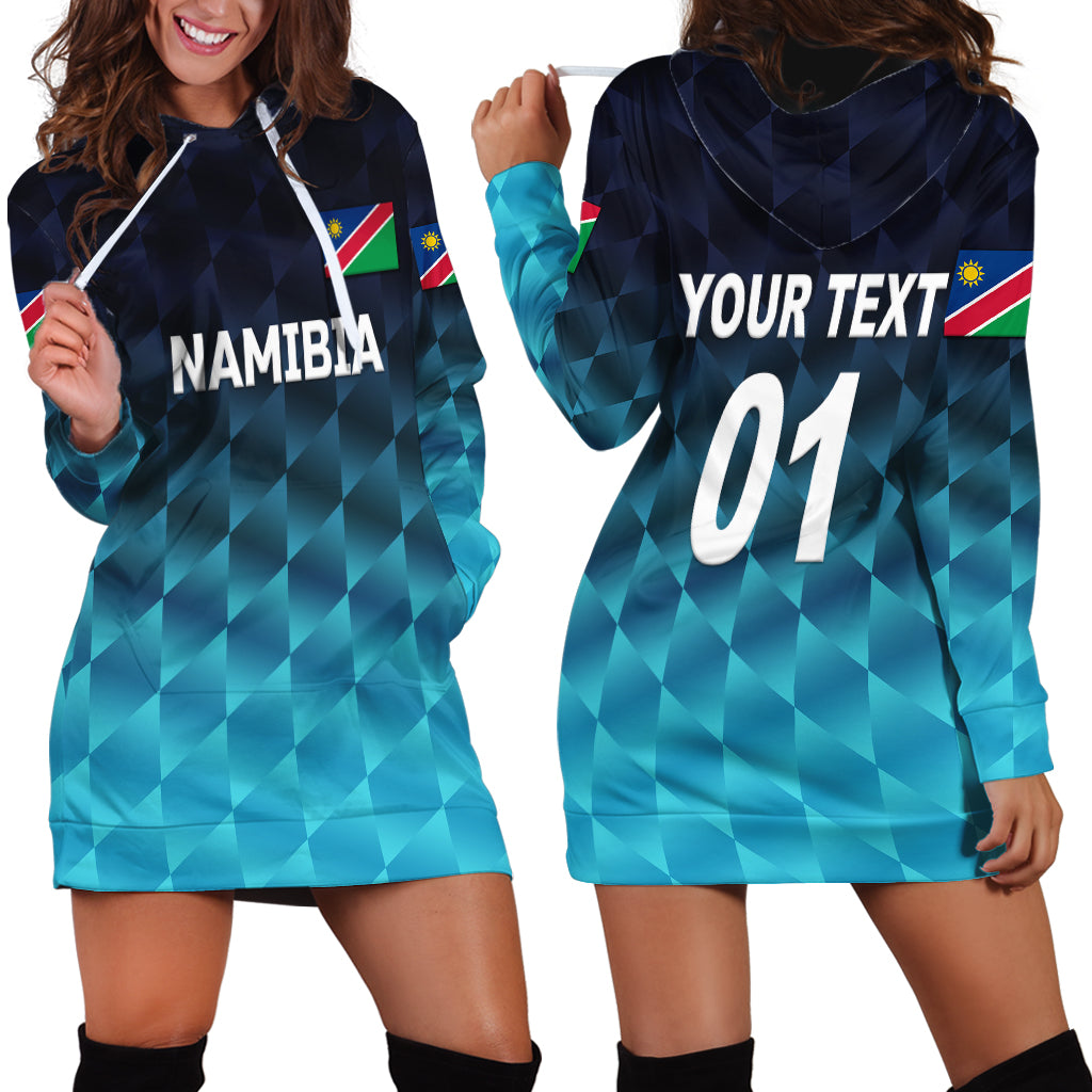 (Custom Personalised) Namibia Cricket Hoodie Dress Unique Style - Blue LT8 - Wonder Print Shop