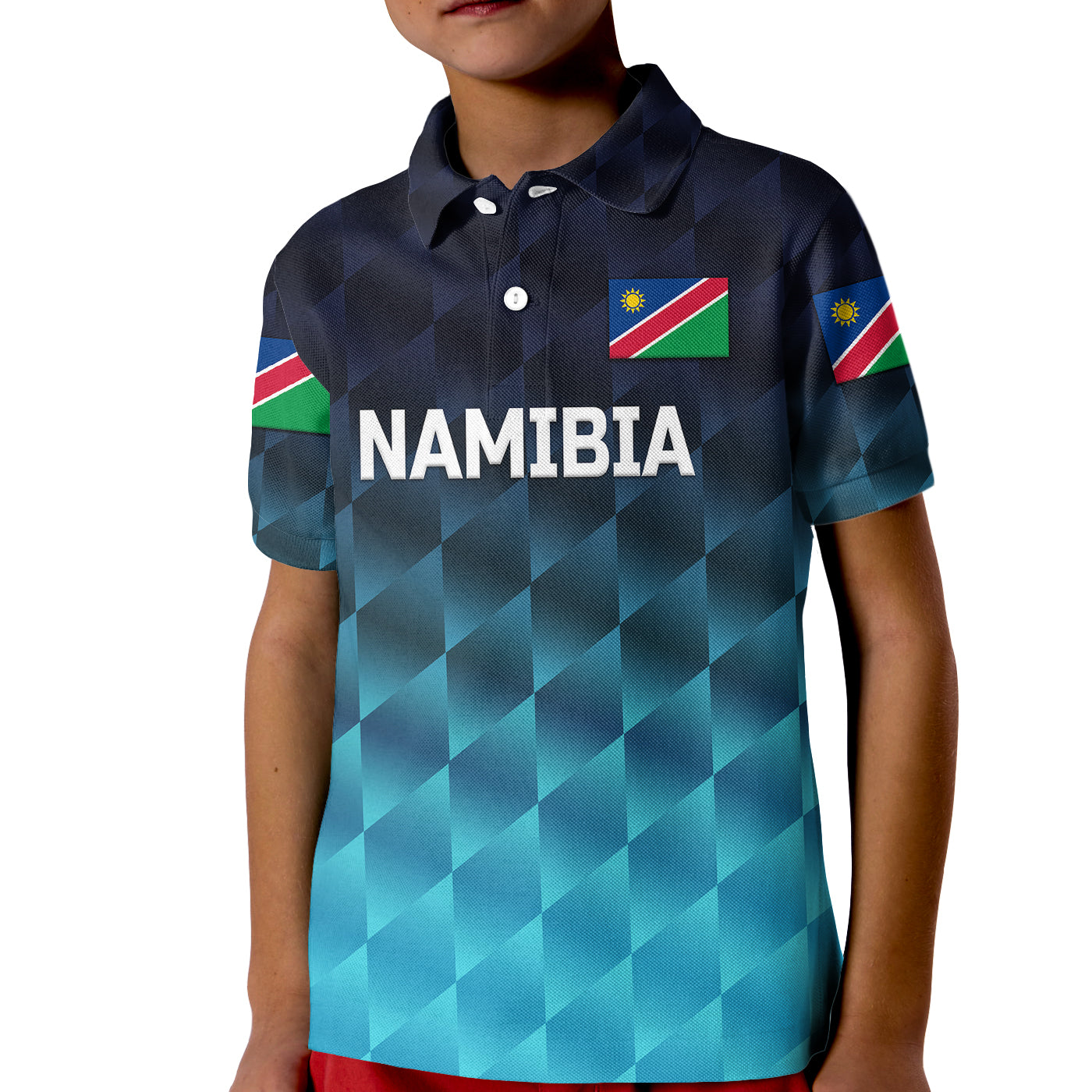 Custom Namibia Cricket Polo Shirt for Kid Unique Style Blue LT8 - Wonder Print Shop