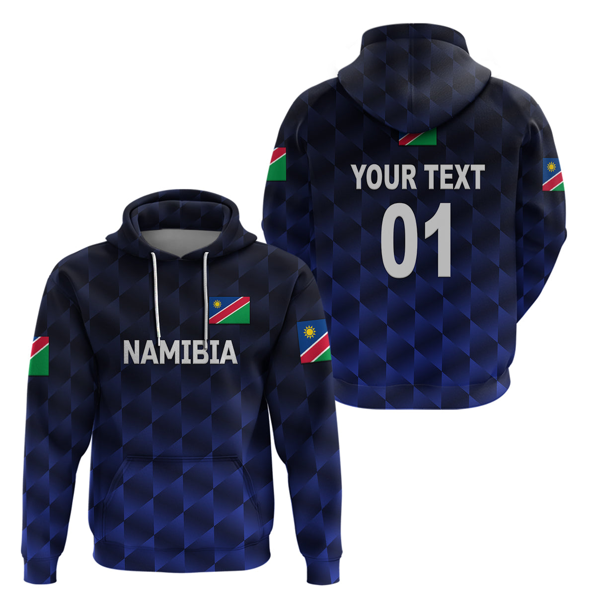 Custom Namibia CrickeHoodie Unique Style Navy LT8 - Wonder Print Shop