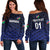 (Custom Personalised) Namibia Cricket Off Shoulder Sweater Unique Style - Navy LT8 - Wonder Print Shop