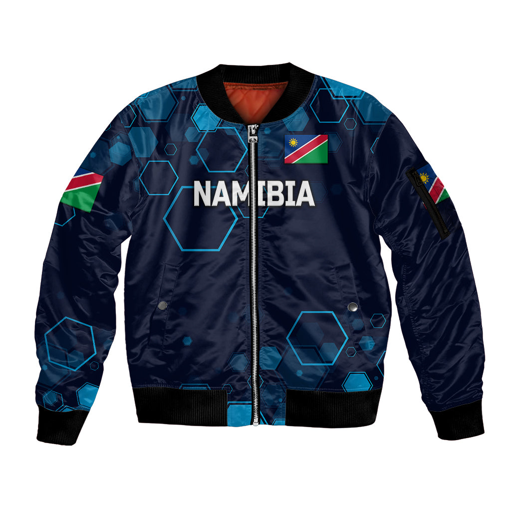 custom-personalised-namibia-cricket-sleeve-zip-bomber-jacket-special-style