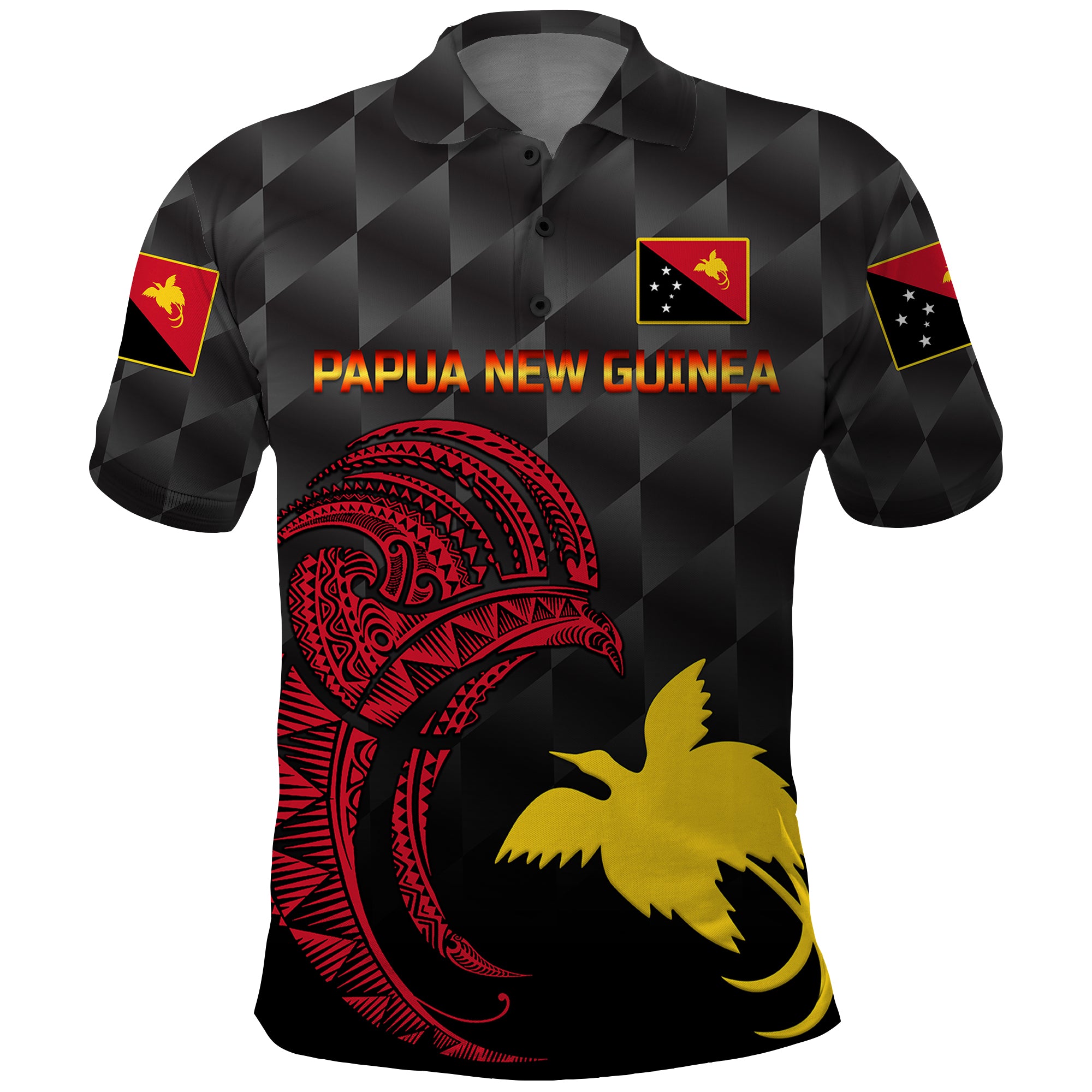 Custom Papua New Guinea Barramundis Cricket Polo Shirt Birds Of Paradise Paradisaea Raggiana Original Black LT8 - Wonder Print Shop