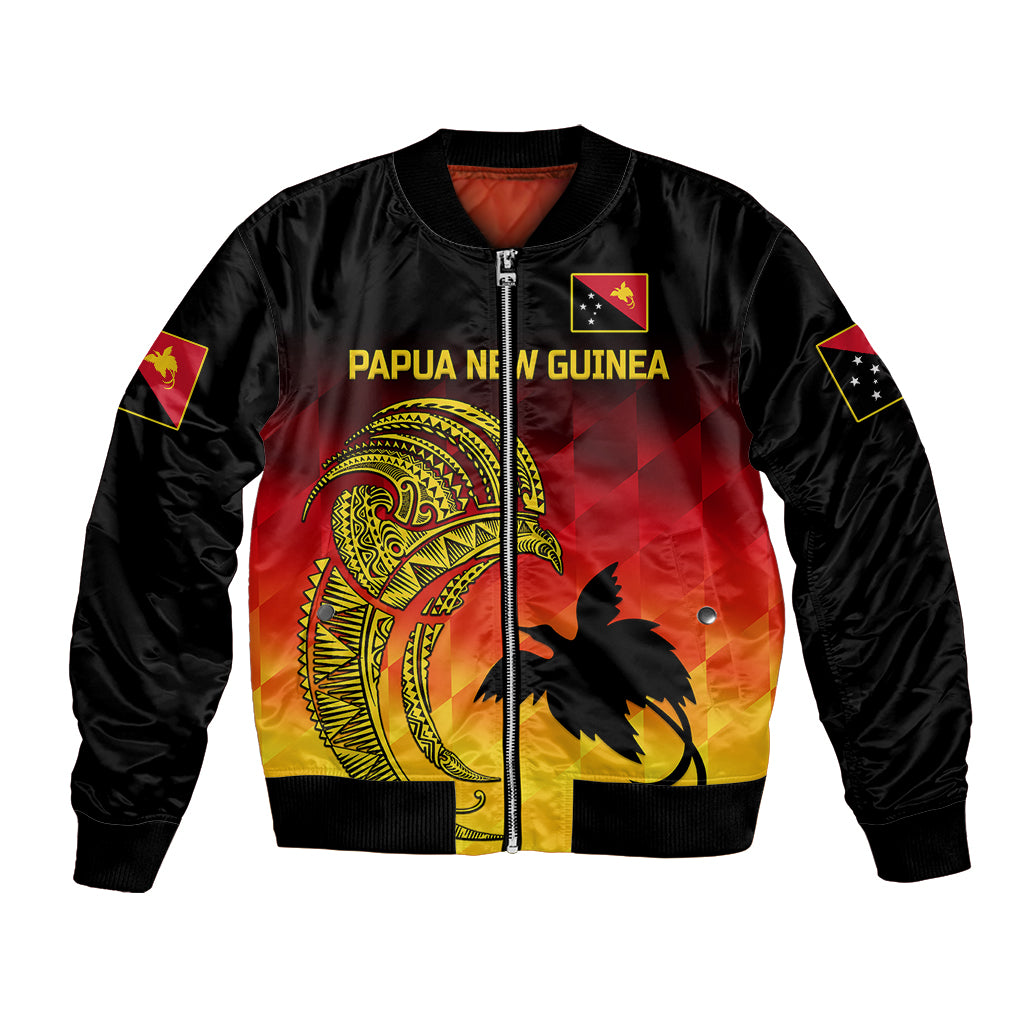 custom-personalised-papua-new-guinea-barramundis-cricket-bomber-jacket-birds-of-paradise-paradisaea-raggiana-original-gradient-flag-vibes