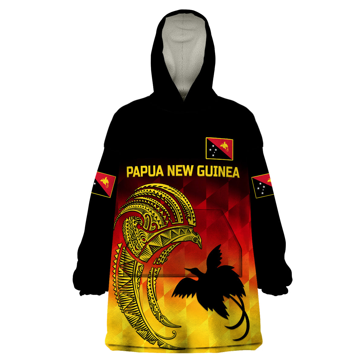 custom-personalised-papua-new-guinea-barramundis-cricket-wearable-blanket-hoodie-birds-of-paradise-paradisaea-raggiana-original-gradient-flag-vibes