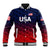 (Custom Personalised) United States National Cricket Baseball Jacket Team USA Cricket Gradient Navy Red LT8 - Wonder Print Shop