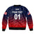 (Custom Personalised) United States National Cricket Bomber Jacket Team USA Cricket Gradient Navy Red LT8 - Wonder Print Shop