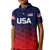 Custom United States National Cricket Polo Shirt for Kid Team USA Cricket Gradient Navy Red LT8 - Wonder Print Shop