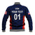 (Custom Personalised) United States National Cricket Baseball Jacket Team USA Cricket Navy LT8 - Wonder Print Shop