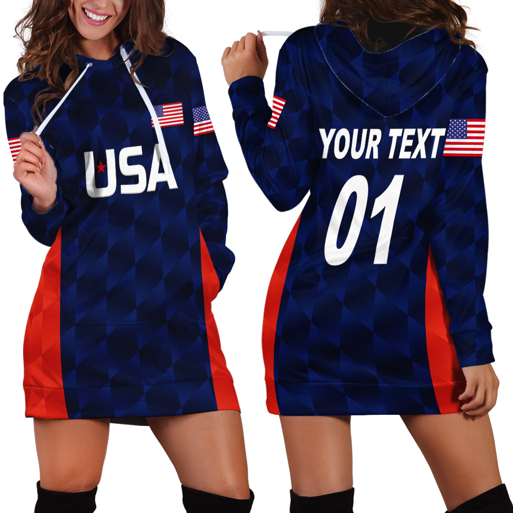 (Custom Personalised) United States National Cricket Hoodie Dress Team USA Cricket Navy LT8 - Wonder Print Shop