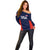 (Custom Personalised) United States National Cricket Off Shoulder Sweater Team USA Cricket Navy LT8 - Wonder Print Shop