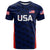 Custom United States National Cricket T Shirt Team USA Cricket Navy LT8 - Wonder Print Shop