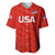 (Custom Personalised) United States National Cricket Baseball Jersey Team USA Cricket Red LT8 - Wonder Print Shop