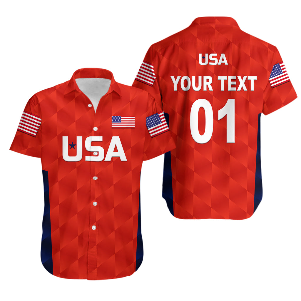 (Custom Personalised) United States National Cricket Hawaiian Shirt Team USA Cricket Red LT8 - Wonder Print Shop