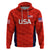 Custom United States National CrickeHoodie Team USA Cricket Red LT8 - Wonder Print Shop