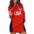 (Custom Personalised) United States National Cricket Hoodie Dress Team USA Cricket Red LT8 - Wonder Print Shop