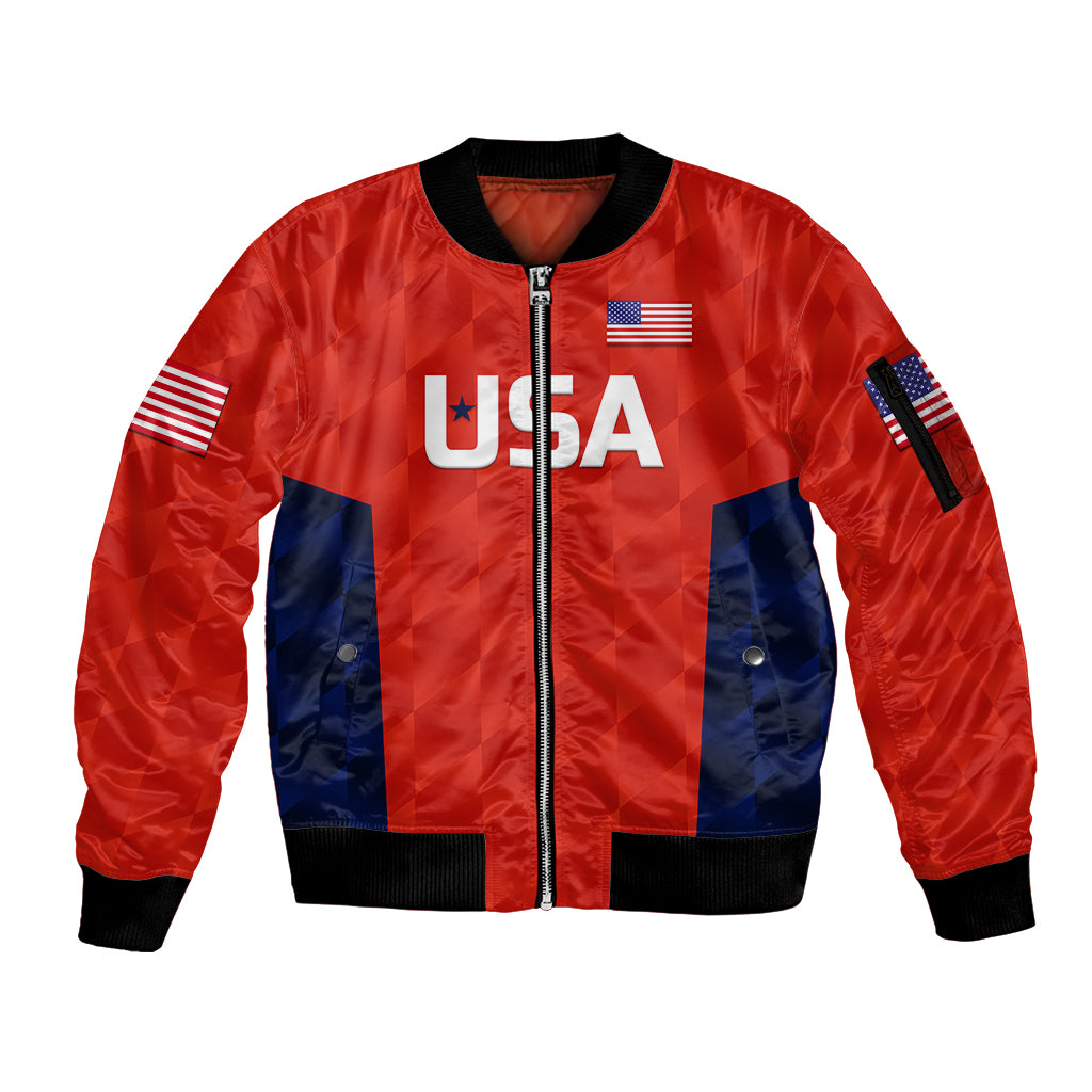 custom-personalised-united-states-national-cricket-sleeve-zip-bomber-jacket-team-usa-cricket-red