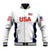 (Custom Personalised) United States National Cricket Baseball Jacket Team USA Cricket White LT8 - Wonder Print Shop