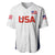 (Custom Personalised) United States National Cricket Baseball Jersey Team USA Cricket White LT8 - Wonder Print Shop