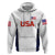 Custom United States National CrickeHoodie Team USA Cricket White LT8 - Wonder Print Shop