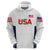 Custom United States National CrickeHoodie Team USA Cricket White LT8 - Wonder Print Shop