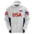 Custom United States National CrickeHoodie Team USA Cricket White LT8 - Wonder Print Shop