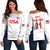 (Custom Personalised) United States National Cricket Off Shoulder Sweater Team USA Cricket White LT8 - Wonder Print Shop