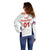 (Custom Personalised) United States National Cricket Off Shoulder Sweater Team USA Cricket White LT8 - Wonder Print Shop