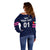 (Custom Personalised) United Arab Emirates UAE Cricket Off Shoulder Sweater Falcon Unique - Navy LT8 - Wonder Print Shop